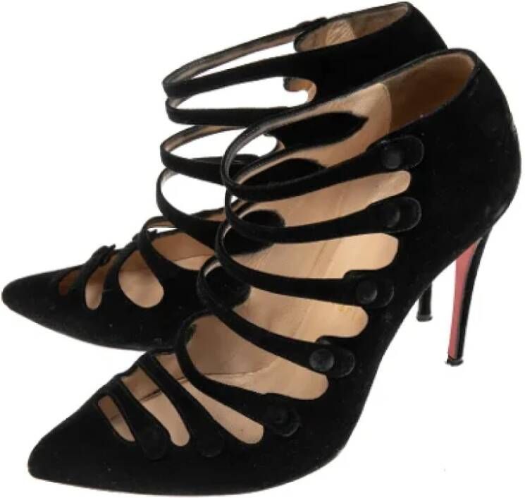 Christian Louboutin Pre-owned Suede heels Black Dames