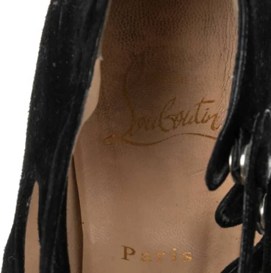 Christian Louboutin Pre-owned Suede heels Black Dames