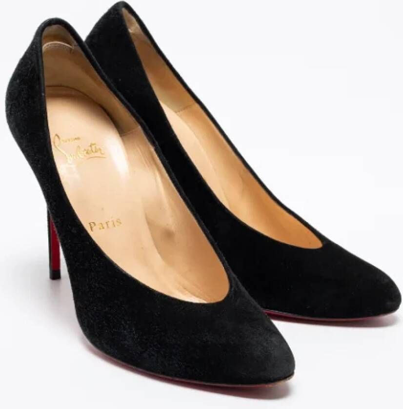 Christian Louboutin Pre-owned Suede heels Black Dames