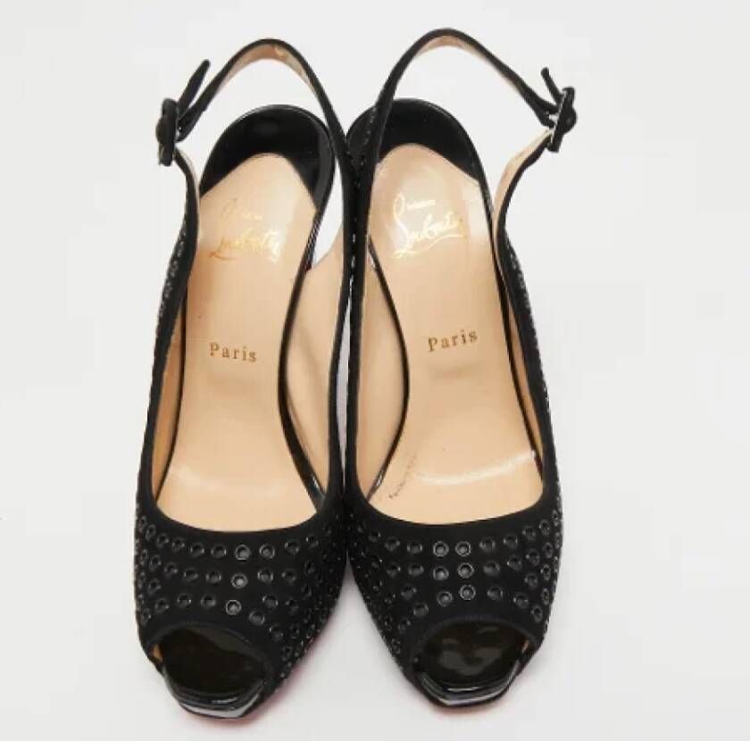 Christian Louboutin Pre-owned Suede heels Black Dames