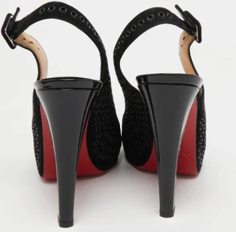 Christian Louboutin Pre-owned Suede heels Black Dames