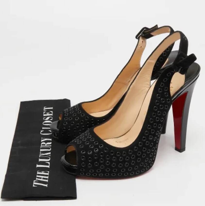 Christian Louboutin Pre-owned Suede heels Black Dames