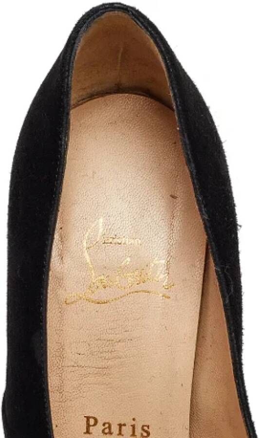 Christian Louboutin Pre-owned Suede heels Black Dames