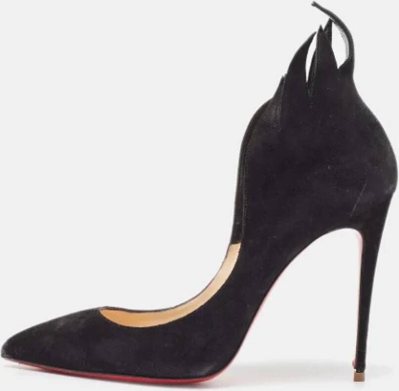 Christian Louboutin Pre-owned Suede heels Black Dames