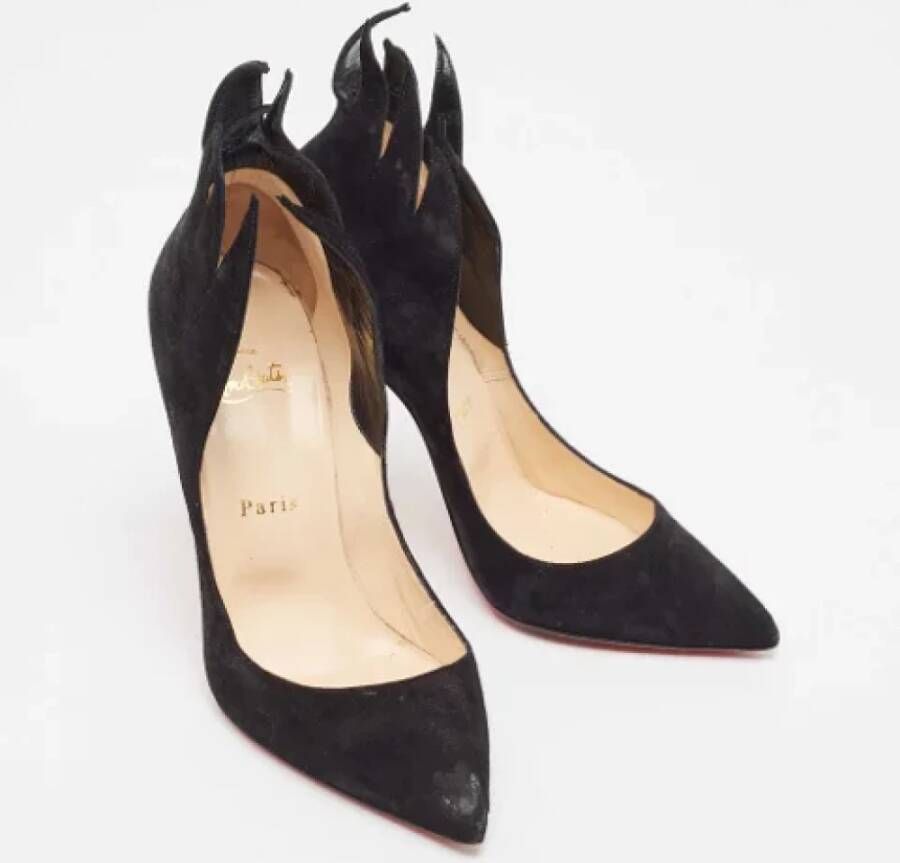 Christian Louboutin Pre-owned Suede heels Black Dames