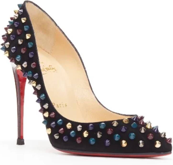 Christian Louboutin Pre-owned Suede heels Black Dames