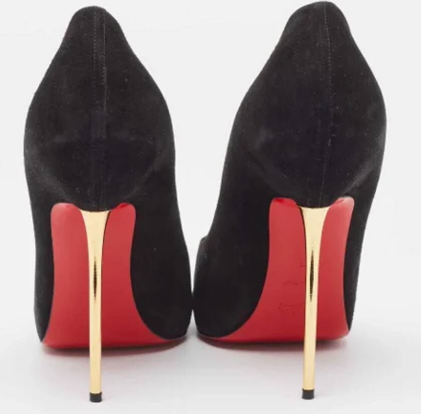 Christian Louboutin Pre-owned Suede heels Black Dames