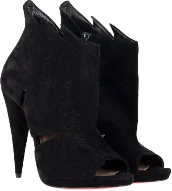 Christian Louboutin Pre-owned Suede heels Black Dames