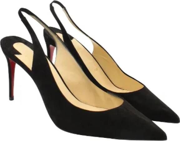 Christian Louboutin Pre-owned Suede heels Black Dames