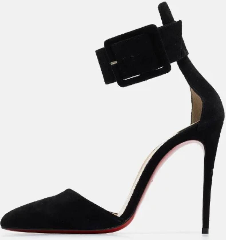 Christian Louboutin Pre-owned Suede heels Black Dames