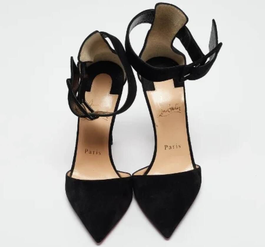 Christian Louboutin Pre-owned Suede heels Black Dames