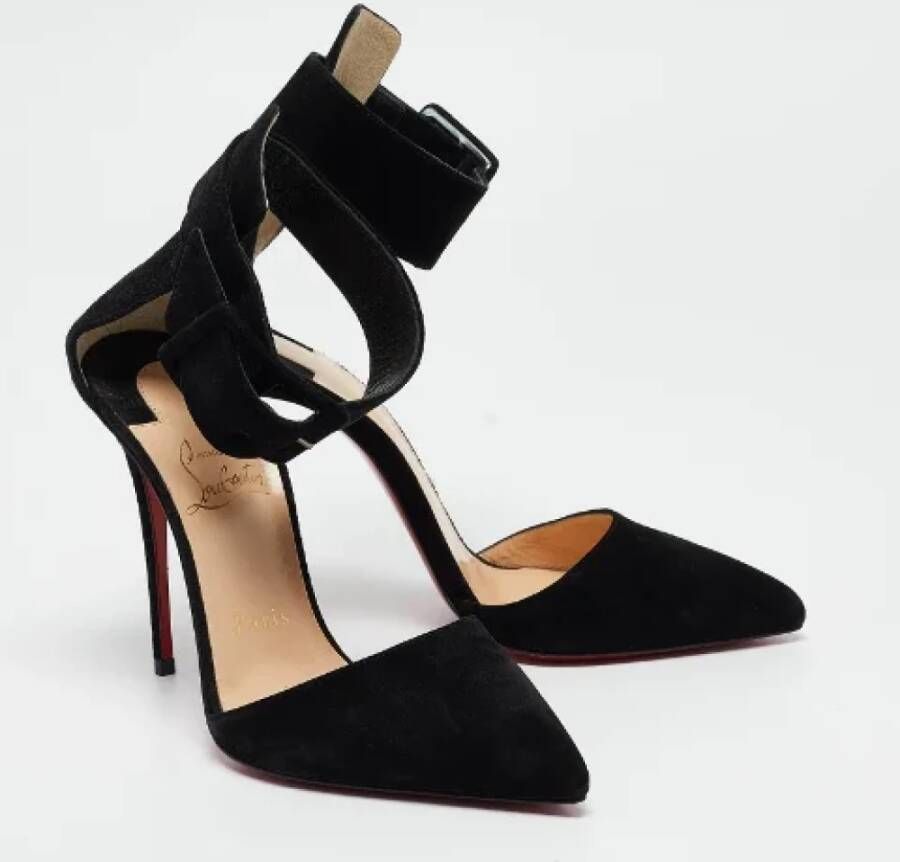 Christian Louboutin Pre-owned Suede heels Black Dames