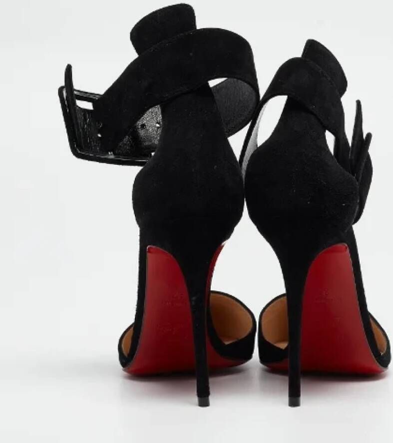 Christian Louboutin Pre-owned Suede heels Black Dames