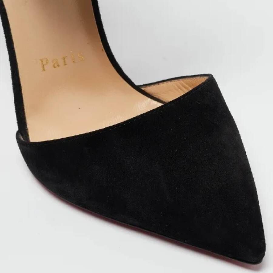 Christian Louboutin Pre-owned Suede heels Black Dames