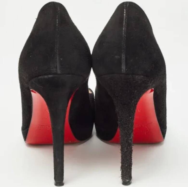 Christian Louboutin Pre-owned Suede heels Black Dames