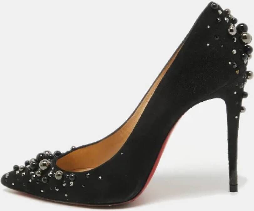 Christian Louboutin Pre-owned Suede heels Black Dames