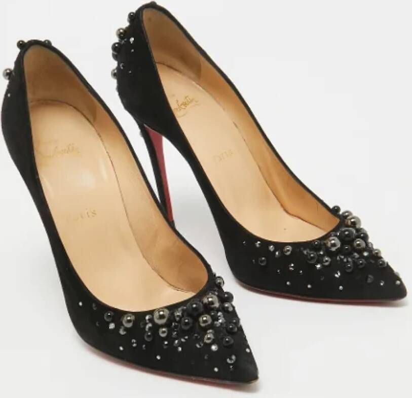 Christian Louboutin Pre-owned Suede heels Black Dames