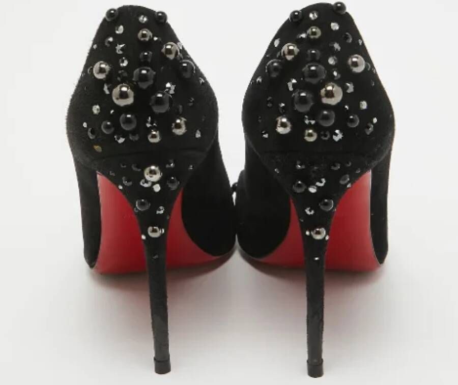 Christian Louboutin Pre-owned Suede heels Black Dames