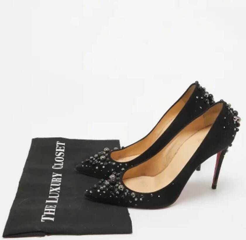 Christian Louboutin Pre-owned Suede heels Black Dames