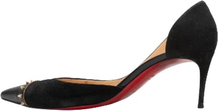 Christian Louboutin Pre-owned Suede heels Black Dames