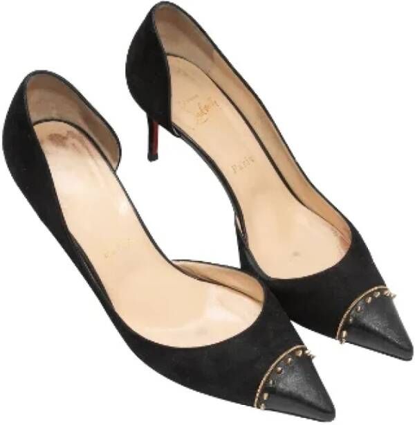 Christian Louboutin Pre-owned Suede heels Black Dames