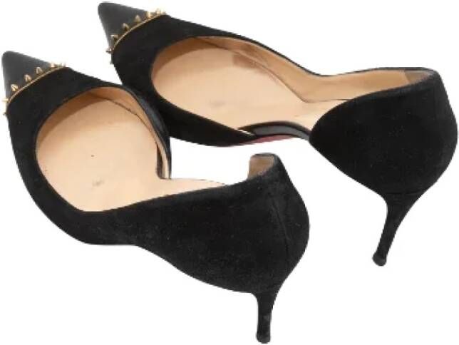 Christian Louboutin Pre-owned Suede heels Black Dames