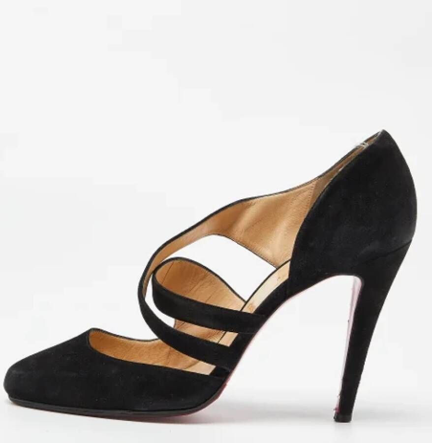 Christian Louboutin Pre-owned Suede heels Black Dames