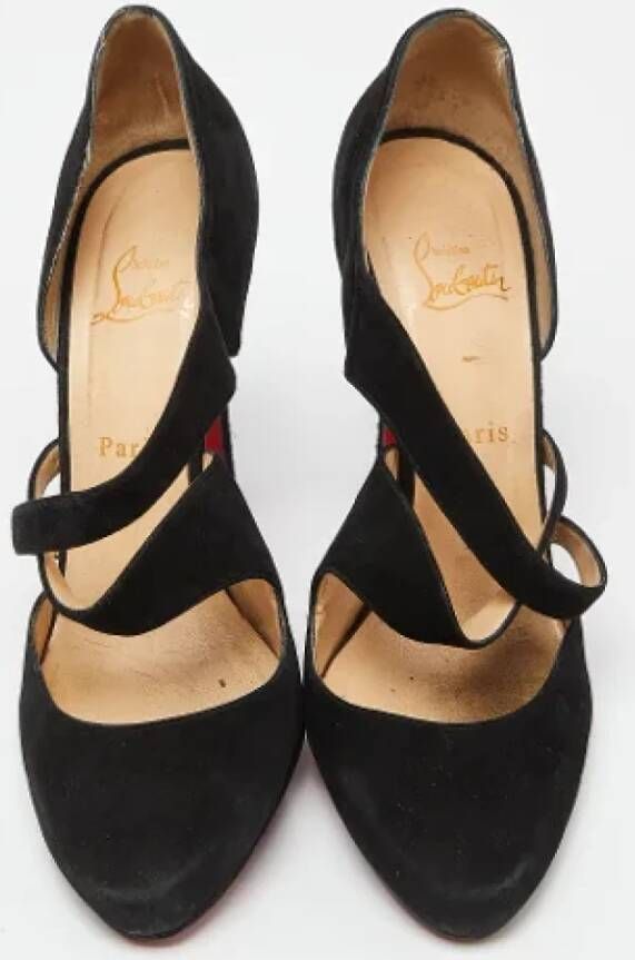 Christian Louboutin Pre-owned Suede heels Black Dames