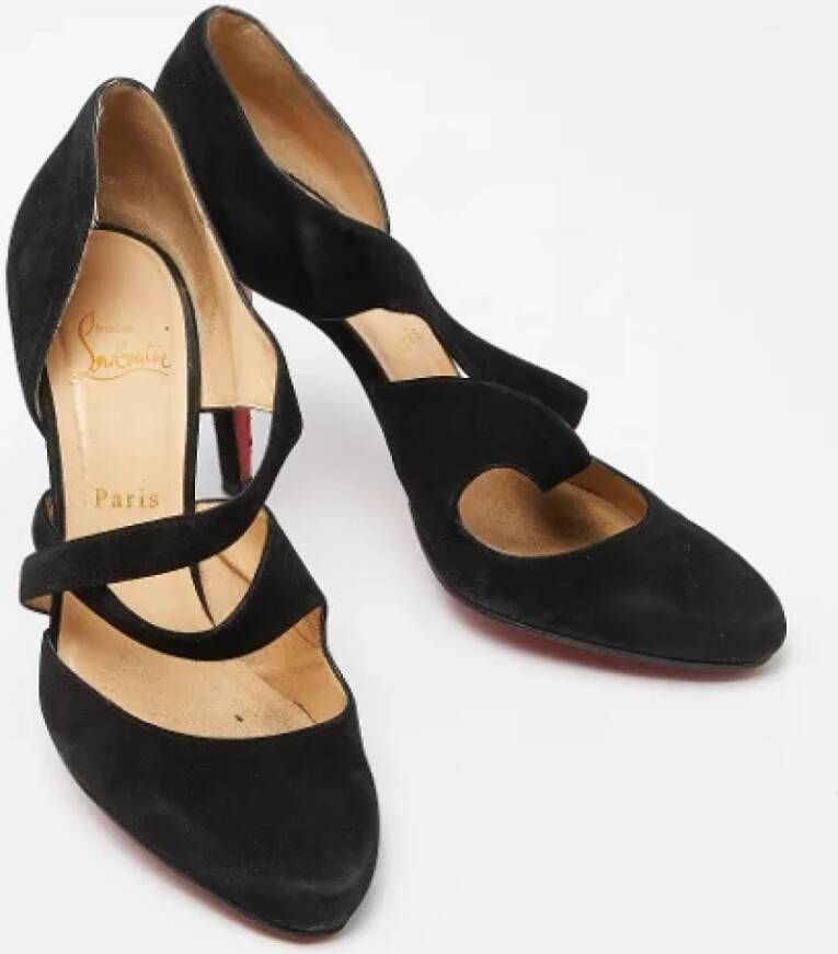 Christian Louboutin Pre-owned Suede heels Black Dames