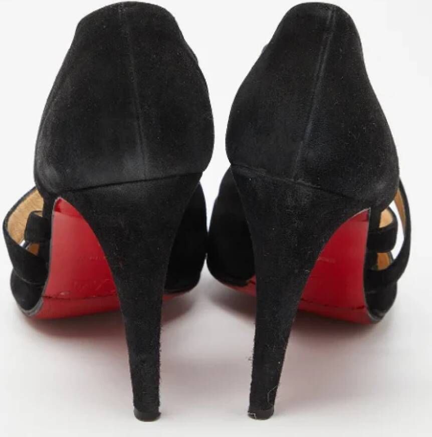 Christian Louboutin Pre-owned Suede heels Black Dames