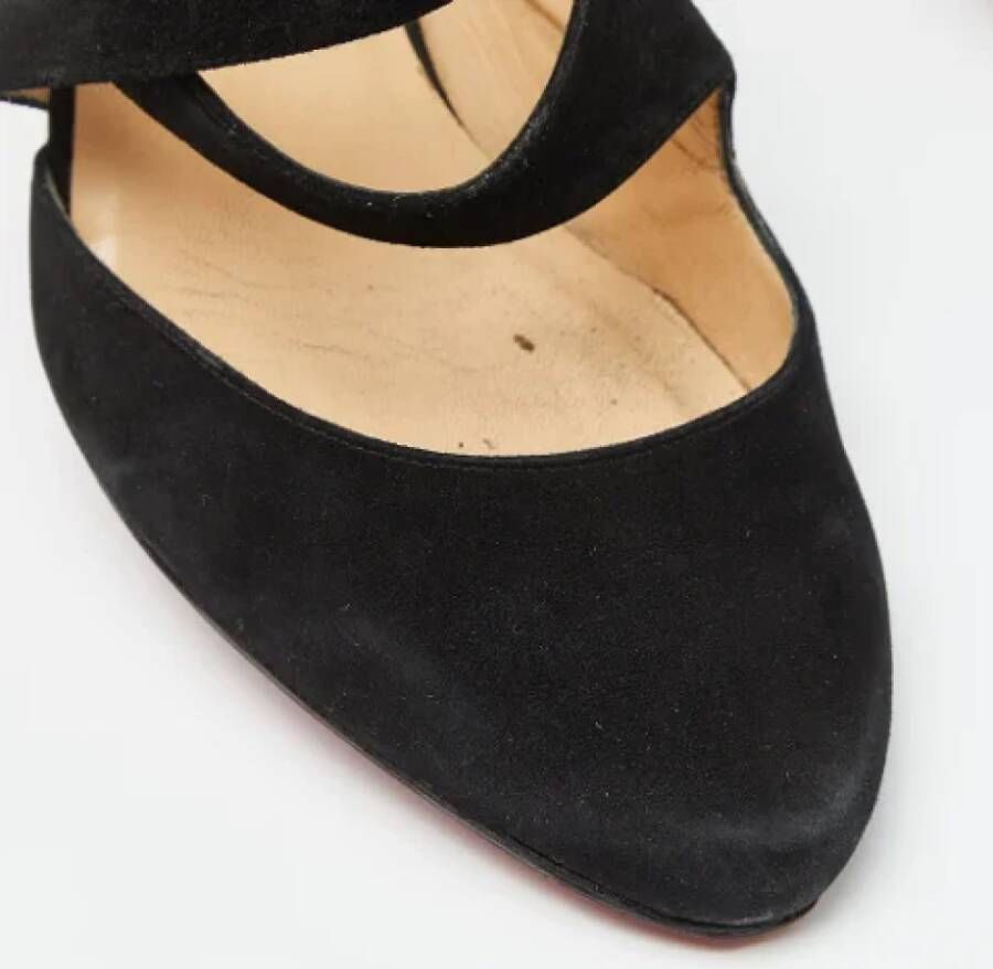 Christian Louboutin Pre-owned Suede heels Black Dames