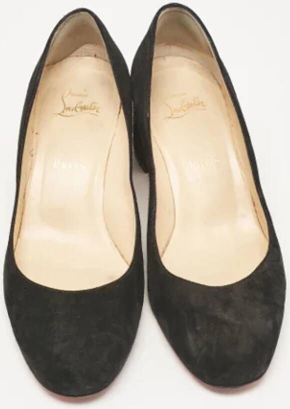 Christian Louboutin Pre-owned Suede heels Black Dames