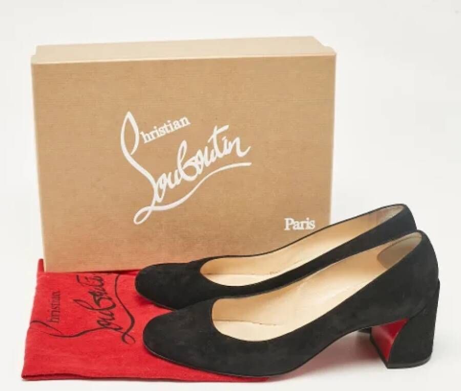 Christian Louboutin Pre-owned Suede heels Black Dames