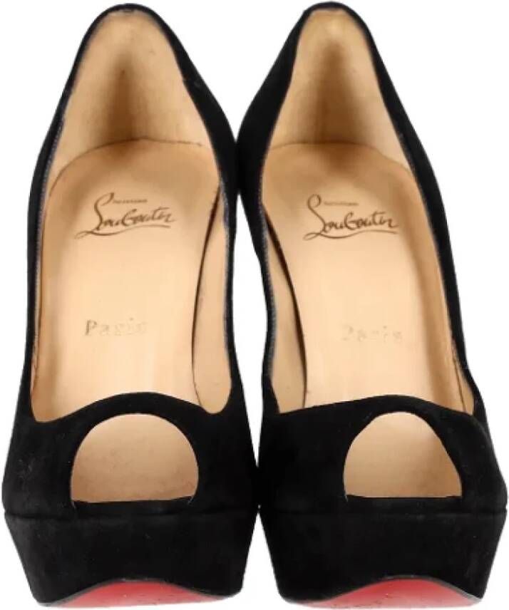 Christian Louboutin Pre-owned Suede heels Black Dames