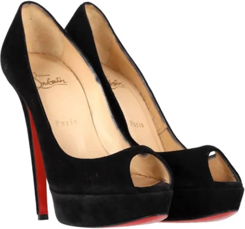 Christian Louboutin Pre-owned Suede heels Black Dames