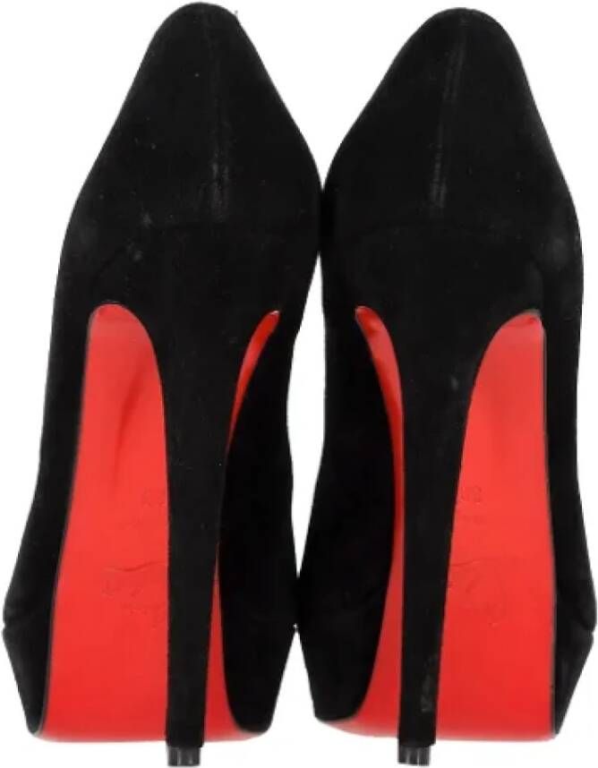 Christian Louboutin Pre-owned Suede heels Black Dames