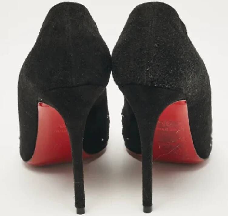 Christian Louboutin Pre-owned Suede heels Black Dames