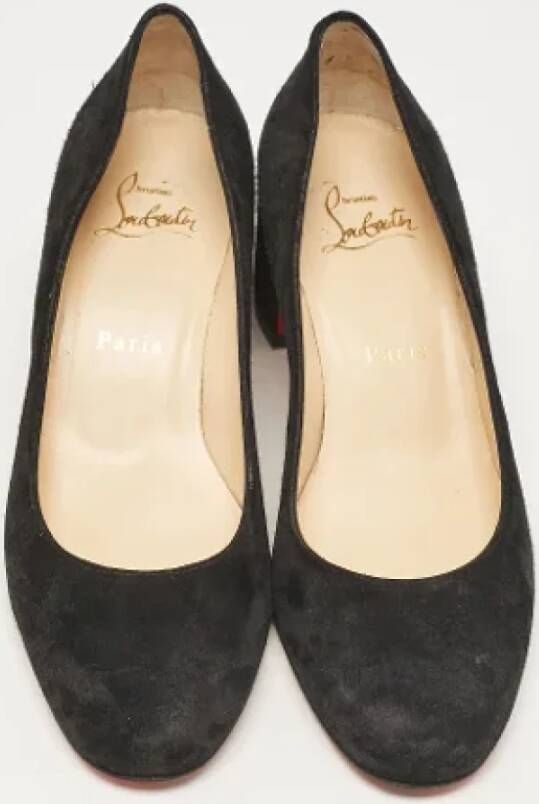 Christian Louboutin Pre-owned Suede heels Black Dames