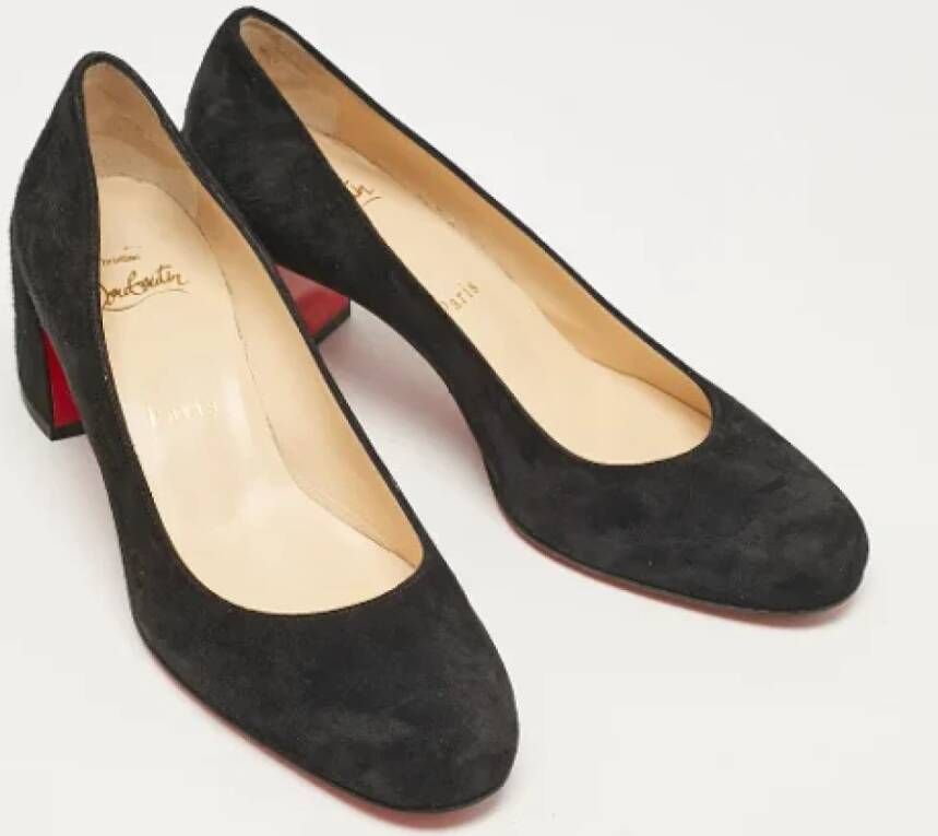 Christian Louboutin Pre-owned Suede heels Black Dames