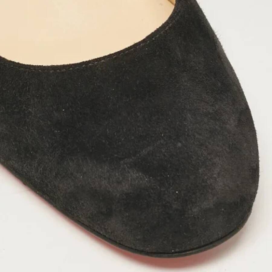 Christian Louboutin Pre-owned Suede heels Black Dames