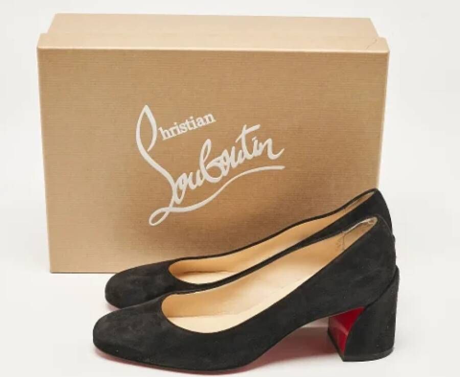 Christian Louboutin Pre-owned Suede heels Black Dames