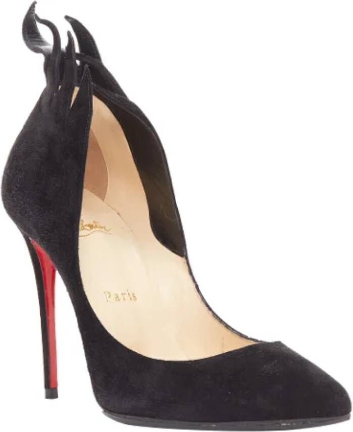 Christian Louboutin Pre-owned Suede heels Black Dames