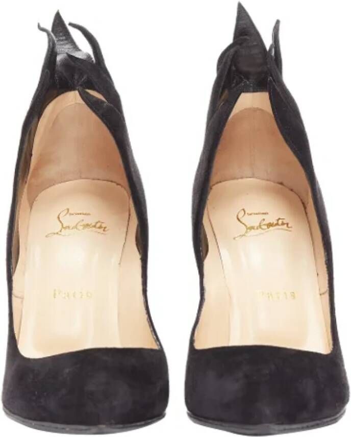 Christian Louboutin Pre-owned Suede heels Black Dames