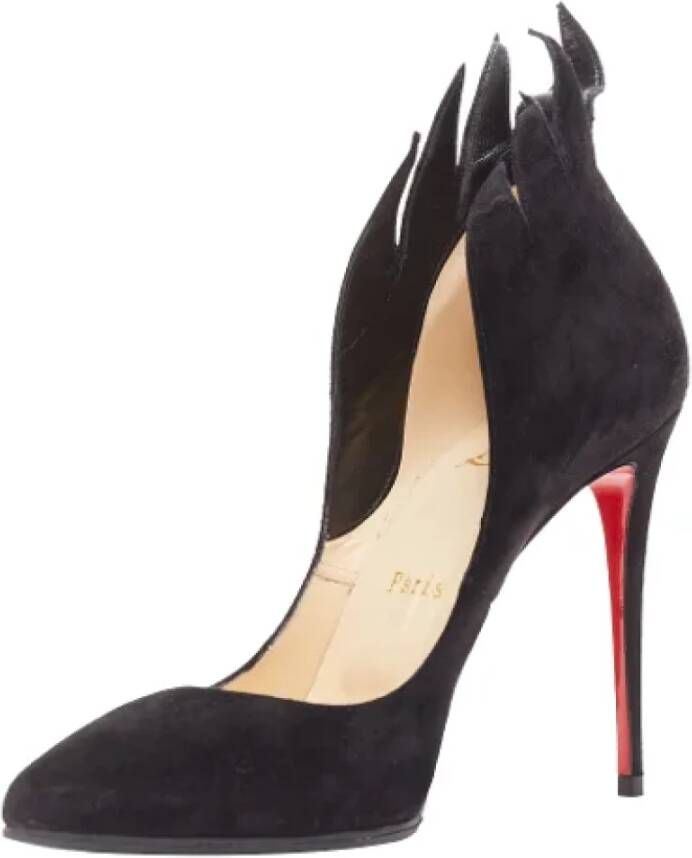 Christian Louboutin Pre-owned Suede heels Black Dames