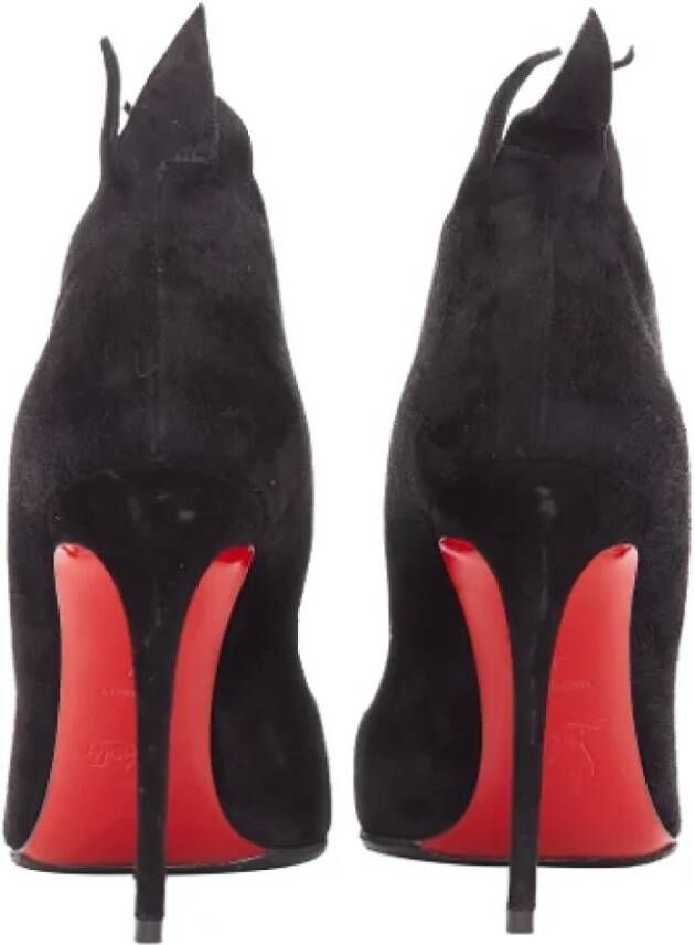 Christian Louboutin Pre-owned Suede heels Black Dames