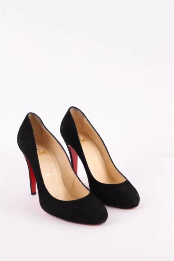 Christian Louboutin Pre-owned Suede heels Black Dames