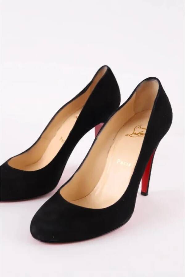 Christian Louboutin Pre-owned Suede heels Black Dames