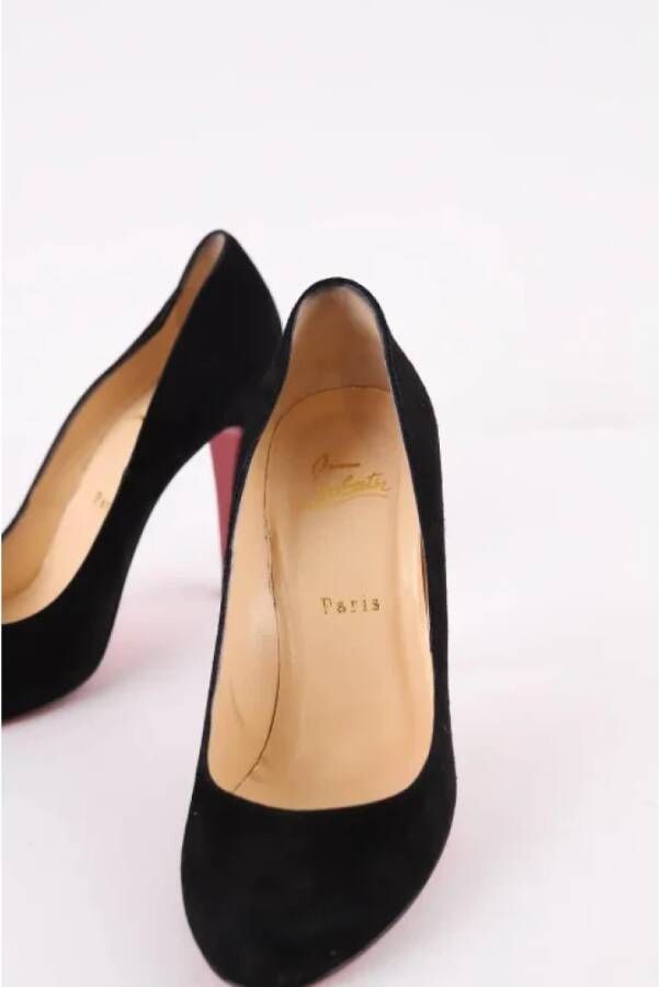 Christian Louboutin Pre-owned Suede heels Black Dames