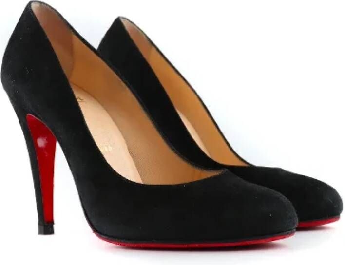 Christian Louboutin Pre-owned Suede heels Black Dames