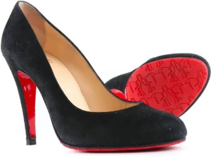 Christian Louboutin Pre-owned Suede heels Black Dames